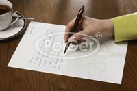 ozdobny karton wizytówkowy przykład list