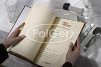 ozdobny karton wizytówkowy przykład menu